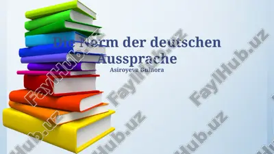 die norm der deutschen aussprache — PPTX