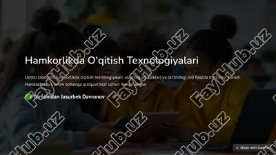 hamkorlikda o'qitish texnologiyalari — PDF