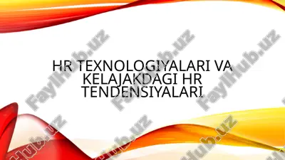 inson resurslari boshqarish — PPTX