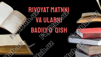 rivoyat matnni va ularni badiiy o'qish — PPTX