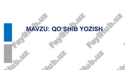 qo‘shib yozish — PPTX