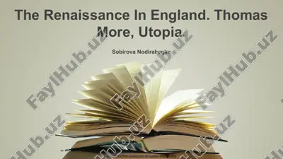 the renaissance in england — PPTX