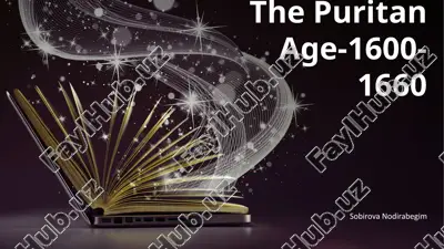 the puritan age-1600-1660 — PPTX