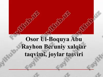 abu rayhon beruniyning hayoti va ijodi — PPT