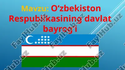 o‘zbekiston respublikasining davlat bayrog‘i — PPTX