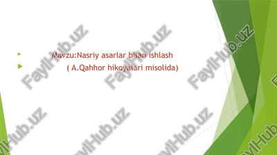 nasriyasarlar bilan ishlash — PPTX