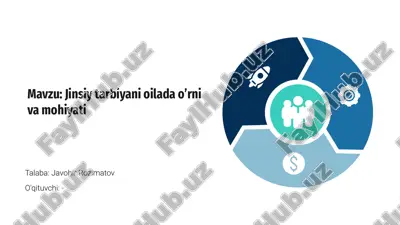 jinsiy tarbiyani oilada o’rni va mohiyati — PPTX