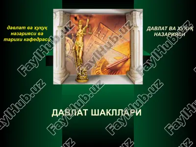 davlat shakllari — PPT
