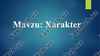 xarakter — PPTX