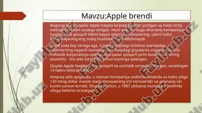apple brendi — PPTX