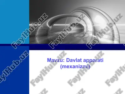 davlat apparati (mexanizmi) — PPT