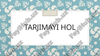tarjimayi hol — PPTX