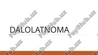 dalolatnoma — PPTX