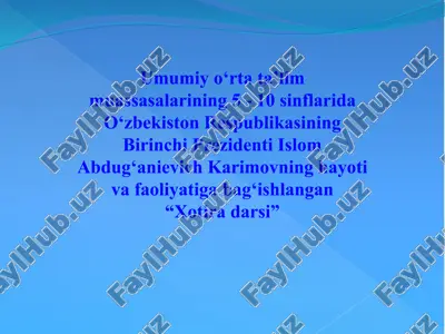 xotira darsi — PPTX