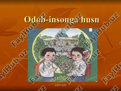 odob-insonga husn — PPT