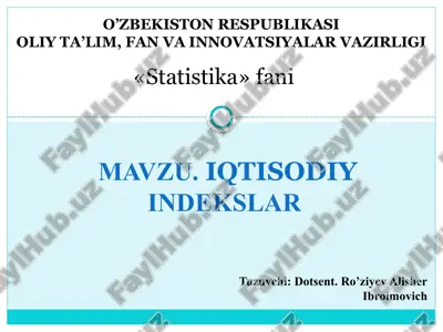 iqtisodiyindekslar — PPTX