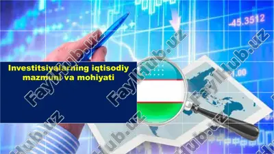 investitsiyalarning iqtisodiy mazmuni va mohiyati — PPTX