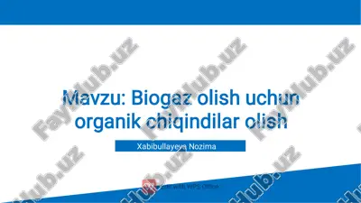 biogaz olish uchun — PDF