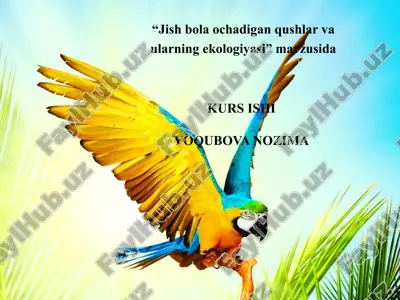 jishbolaochadigan qushlar va ularning ekologiyasi — PPTX