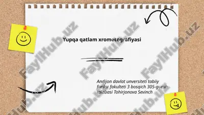 yupqa qatlam xromotografiyasi — PPTX