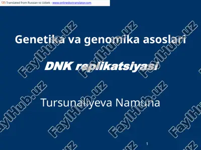 genetika va genomika asoslari — PPTX