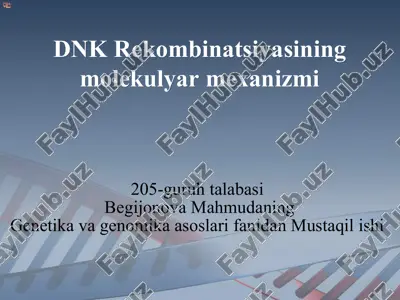 dnk rekombinatsiyasi — PPTX