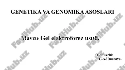 genetika va genomika asoslari — PPTX