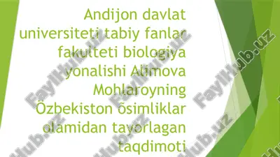 o'zbekiston endemik o'simliklari — PPTX