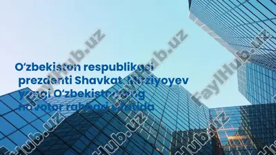 yangi oʻzbekistonning siyosiy va iqtisodiy yo‘nalishlari — PPTX