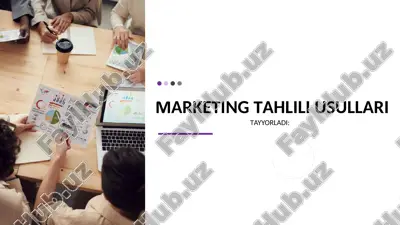 marketing tahlili usullari — PPTX