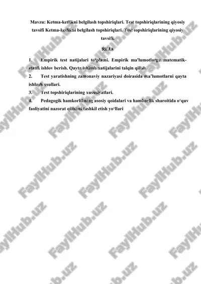 test topshiriqlari — DOCX