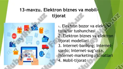 elektron biznes va mobil- tijorat — PPTX