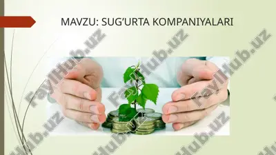 sug’urta kompaniyalari — PPTX