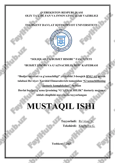 g‘aznachilikning dasturiy komplekslari — DOCX
