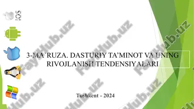 dasturiy ta’minot va uning rivojlanish tendensiyalari — PDF