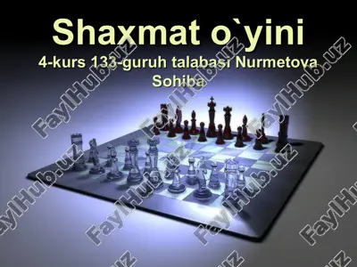 shaxmat o`yini — PPT