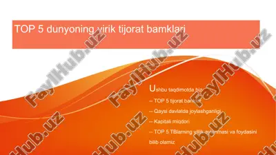 tijorat banklari haqida — PPTX