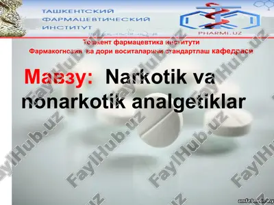 narkotik analgetiklar — PPT