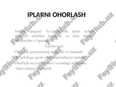 iplarniohorlash — PPT
