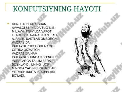 konfutsiyning hayoti — PPT