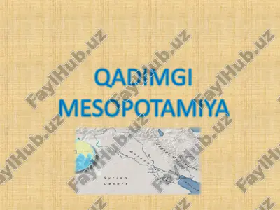 qadimgi mesopotamiya — PPT