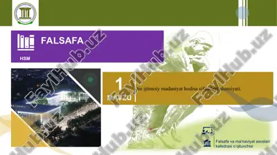 falsafa va ma’naviyat asoslari — PPT