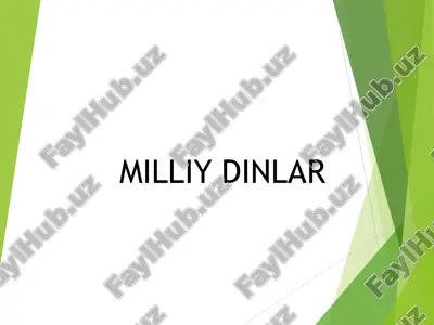 milliy dinlar — PPT