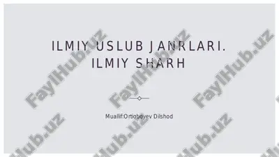 ilmiy uslub janrlari — PDF