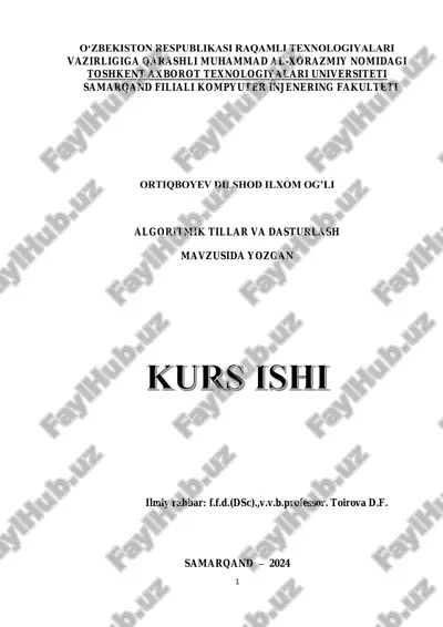 algoritmik tillar va dasturlash — PDF