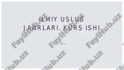 ilmiy yozish janrlari — PDF