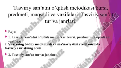 tasviriysan’atnio’qitishmetodikasi kursi — PPTX