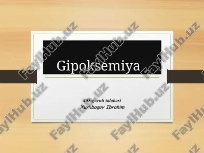 gipoksemiya — PPTX