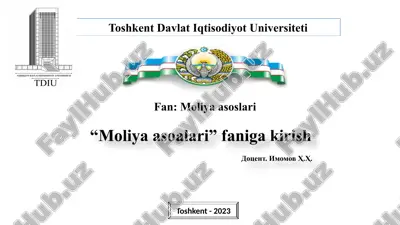 moliyatushunchasi — PPTX