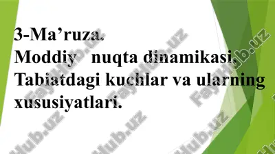 moddiy nuqtadanamikasi — PPTX